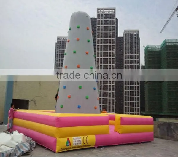 Hot sale inflatable climbing rock climbing wall,rock climbing game
