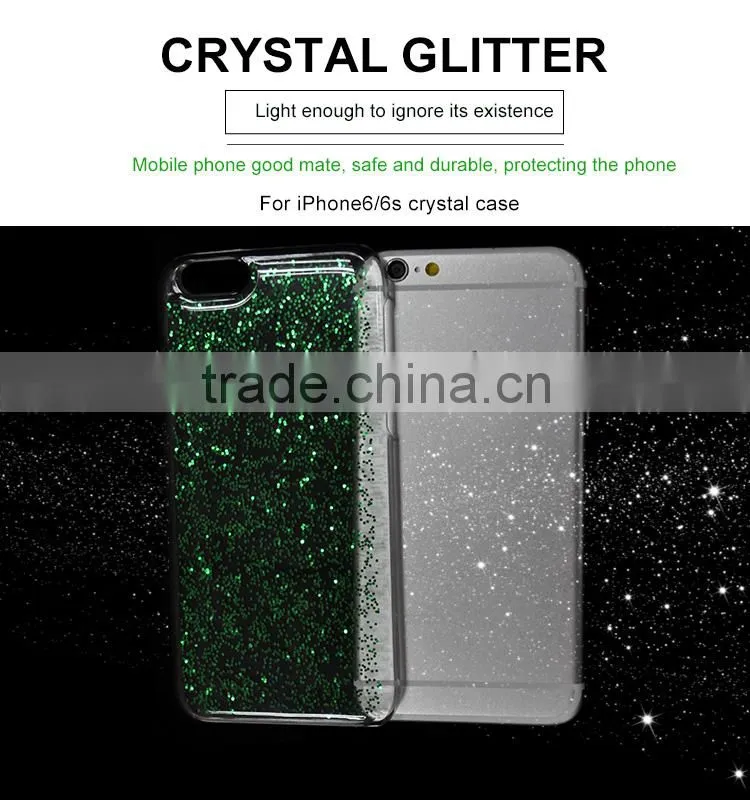 Aikusu 2015 hot selling crystal glitter gel case suitable for Iphone 6/6S