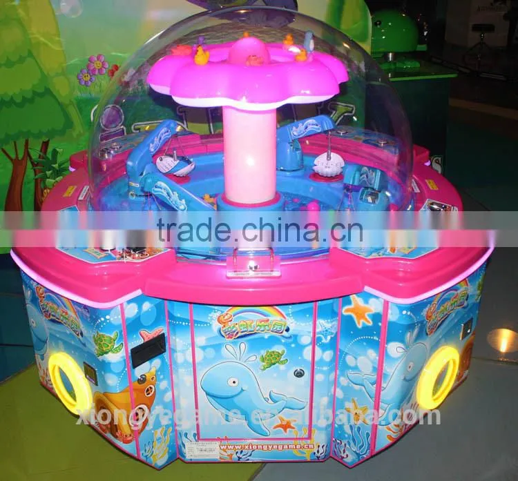 Toy claw machine rainbow paradise coin operated mini vending machine