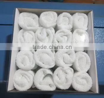 Disposable 100% cotton terry hot serving tray airline towel