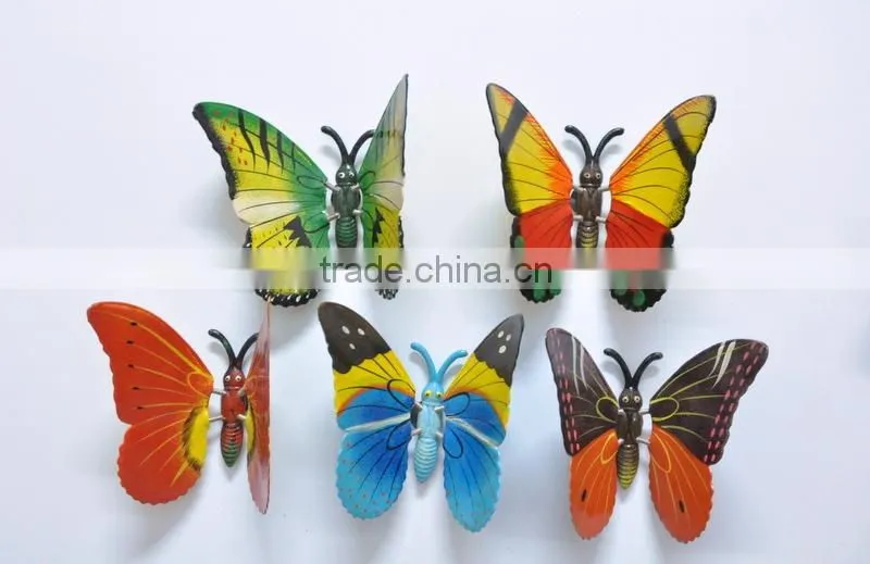 4 inch Plastic Magnetic Fridge Sticker With Butterfly Shape