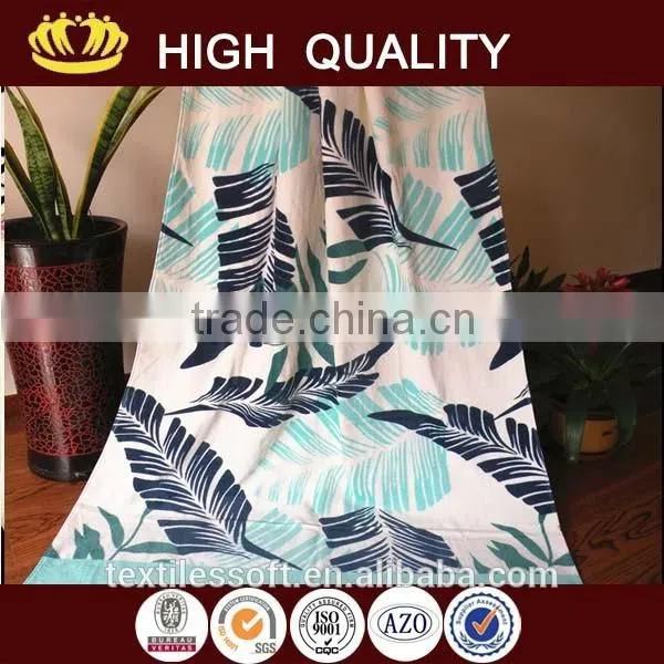 2015 new design microfiber custom cartoon animal printed beach towel