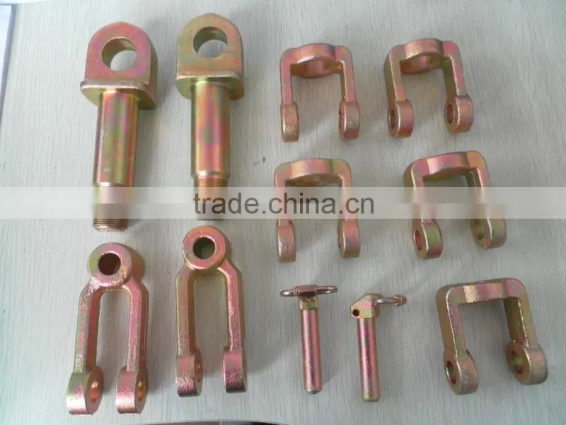 Drop forged adjustable fork type clevis
