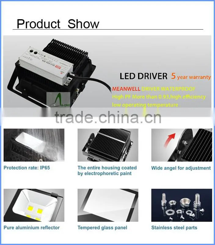 Professional manufacture IP65 waterproof led smd flood light 150W with Meanwell driver