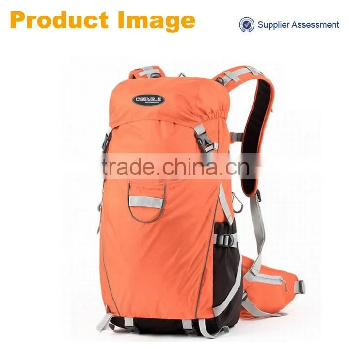 Manufacturer supplier exporte wholesale camping back pack in small order, high quality black knapsack