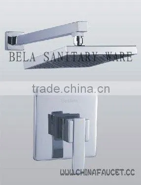 Brass square concealed shower set