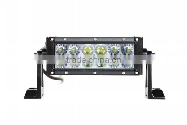 Double row led light bar, 3W 4D lens 36w 7" inch led light bar, Wholesale 4x4 4D lens 36w car led offroad light bar