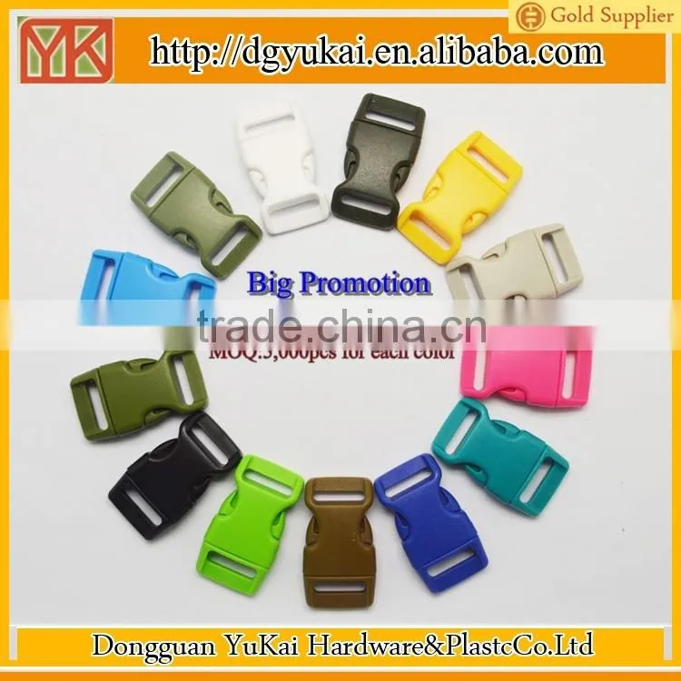 Yukai 550 pracord bracelet buckle/plastic side release paracord buckle for outdoors