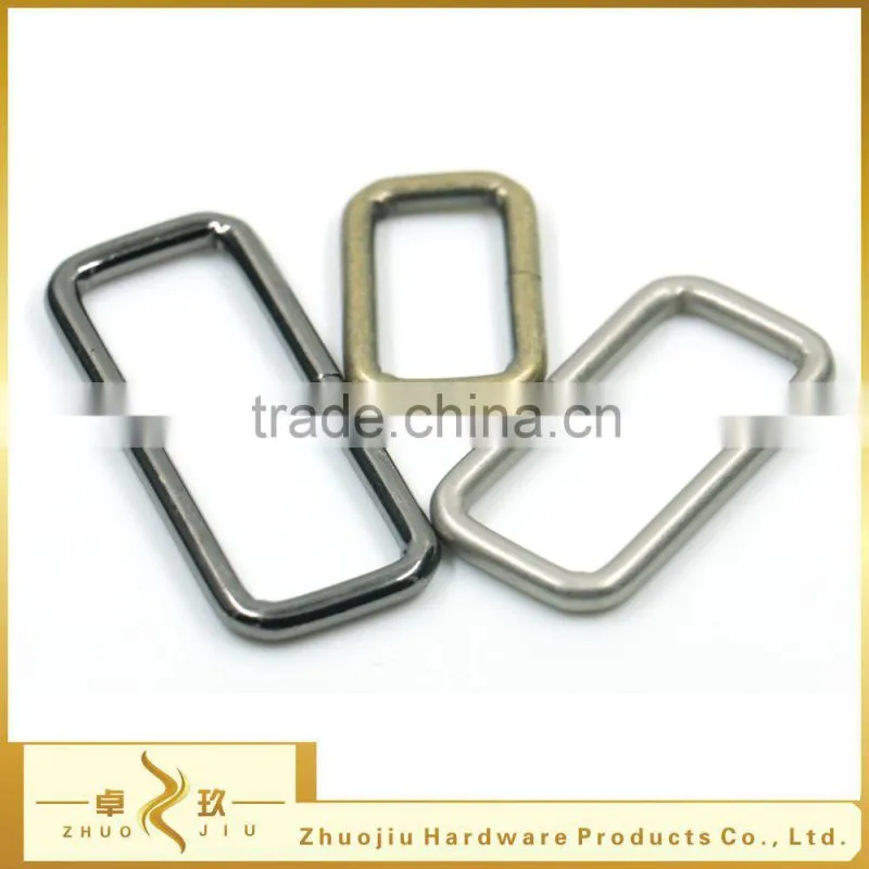 Wholesale metal wire iron square ring strap buckle for bags