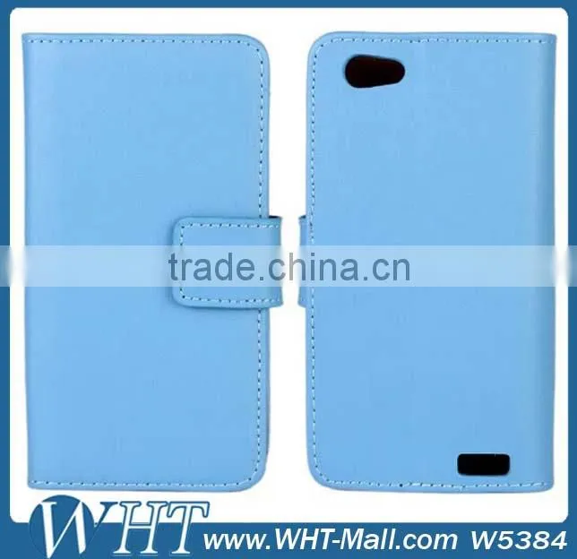 High Quality Smooth Skin Wallet Flip Case for HTC One V Leather Case Wholesale Price