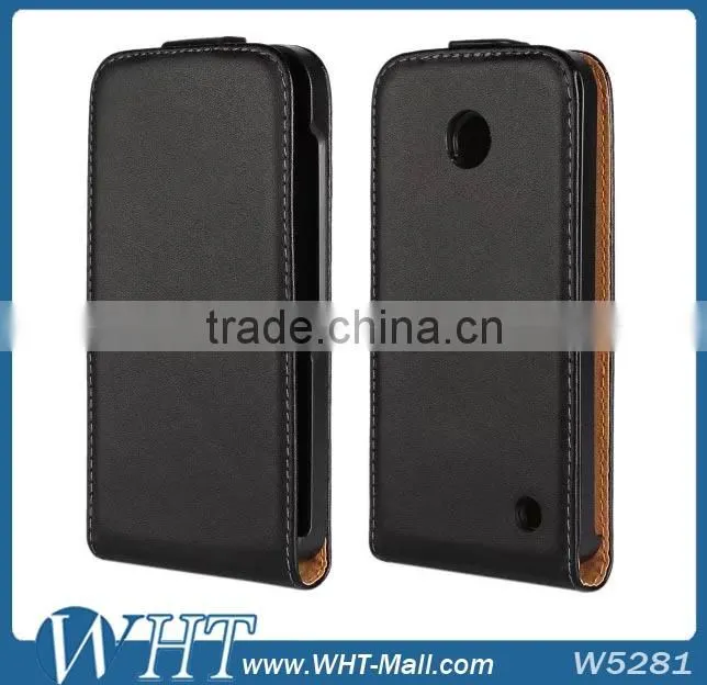 China Factory OEM Products Wholesale Leather Flip Case Back Cover For Nokia Lumia 630