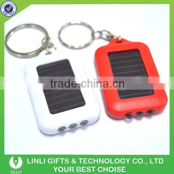 Plastic Led Solar Torch With Keychain