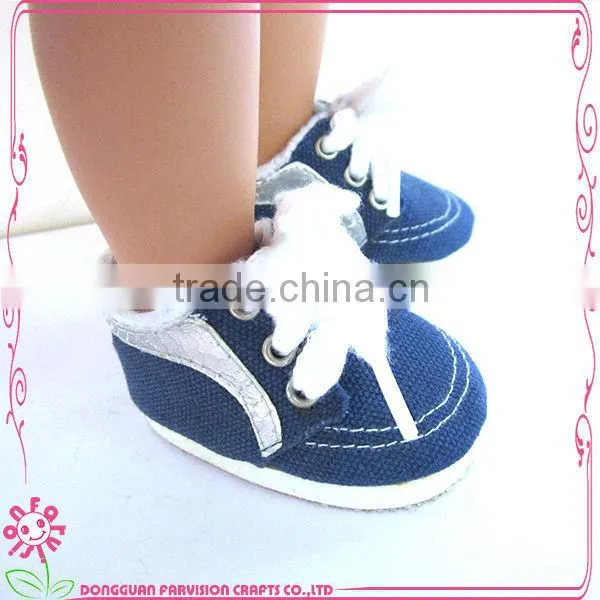 White doll sneakers wholesale price 18 inch sneakers for dolls