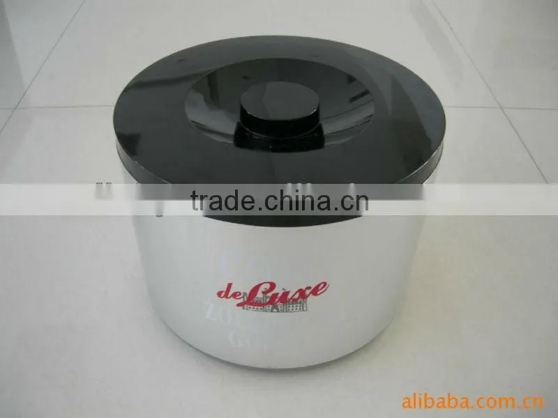Double wall ice bucket with lid for party