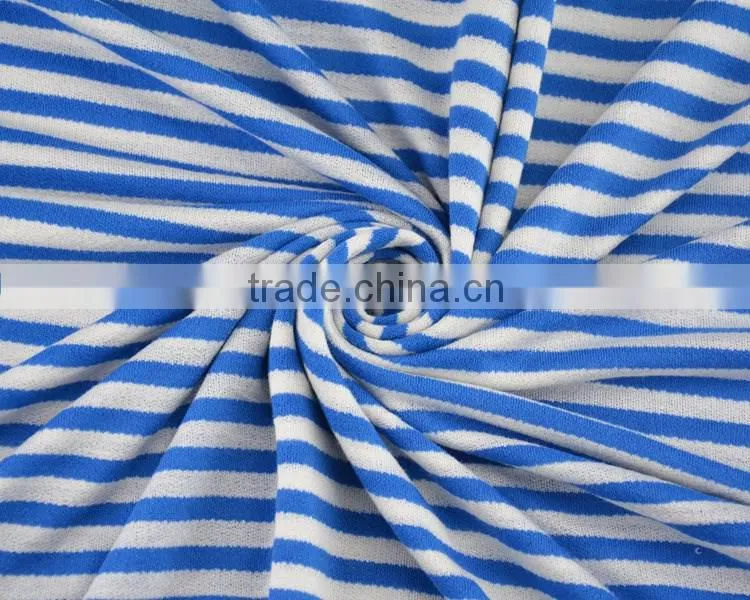 Jiufan textile stripe 100% yarn dyed viscose spandex fabric