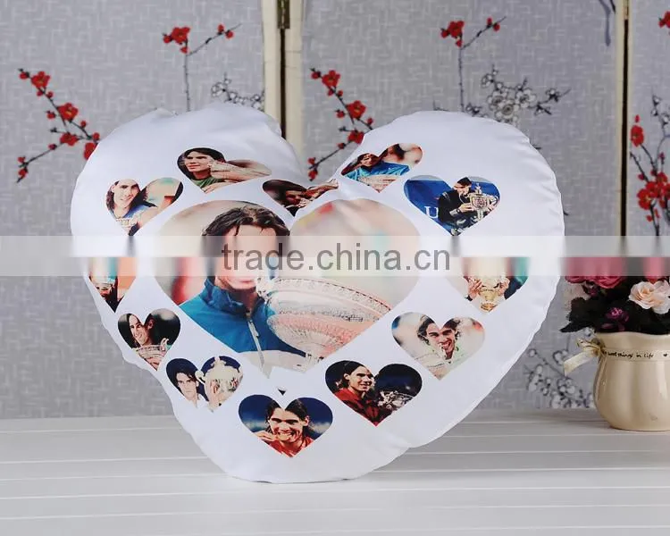New design sublimation heart shape pillow cover for lover