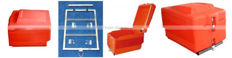 Scooter food delivery box, made from food grade plastic LLDPE