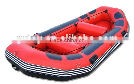 2 men plastic inflatable sailing drifting boat