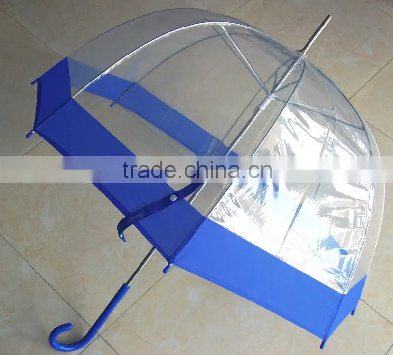 different kinds of custom market POE fabric transparent umbrella for sale