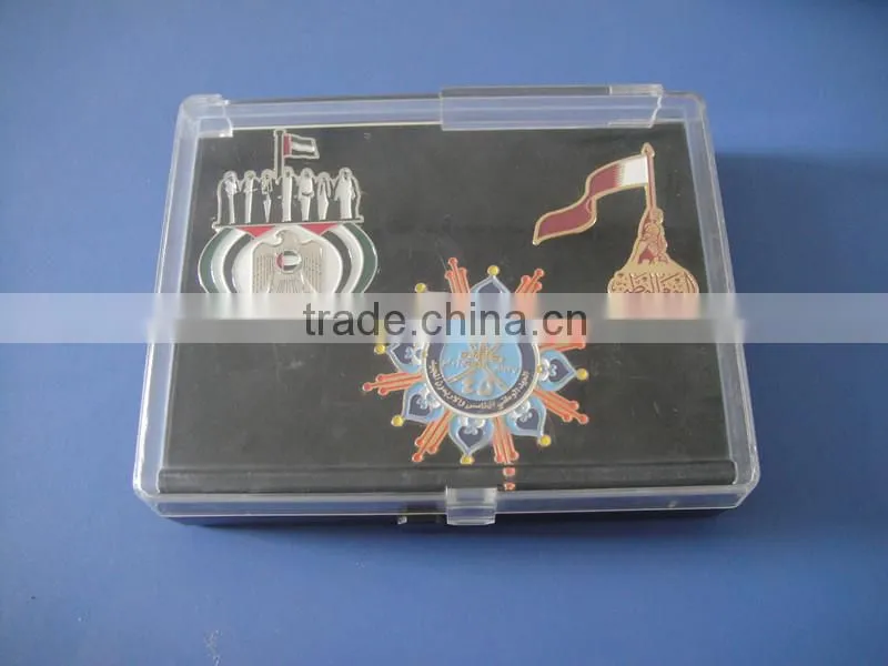 Hot selling UAE number series brass emblem/badges with magnet
