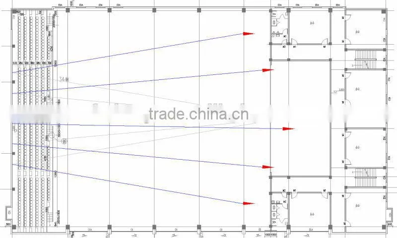 Gym interior ceiling acoustic sound absorber