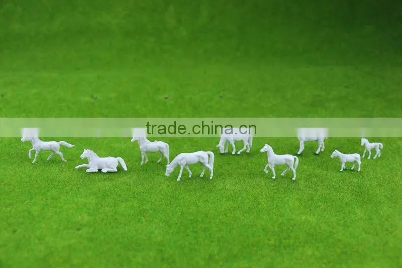 model figure, model animals, scale animals for Z scale, plastic building resin farm horse for 1/150