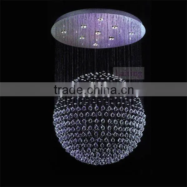 Crystal chrome indoor stair lighting