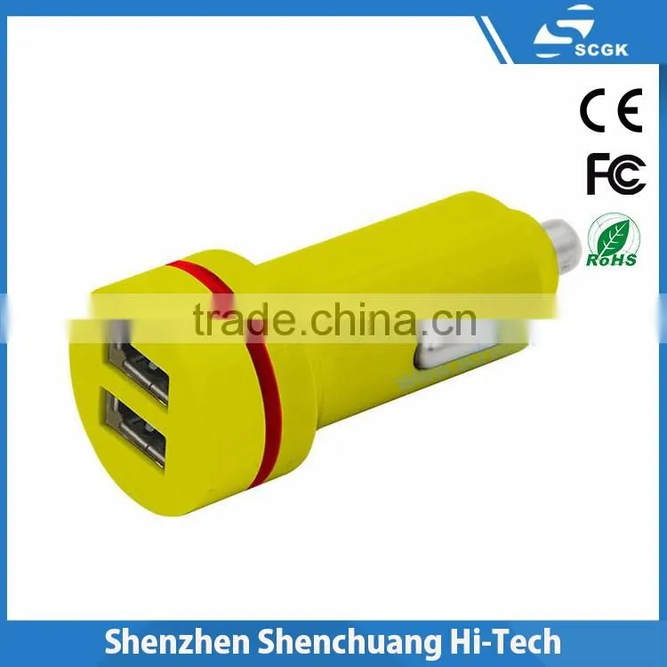 portable dual usb car charger 5v2a custom dual usb car charger for cell phone
