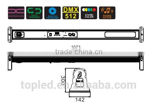 Battery powered dmx led bar 240*10mm led wireless wall washer IR remote optional lighting equipment