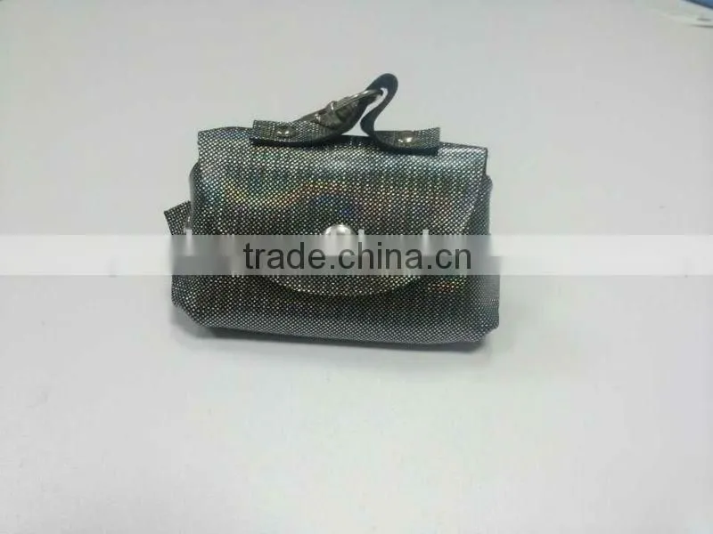 mini pu key pouch with strap