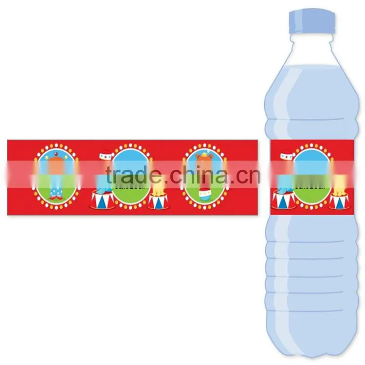 Beautiful fancy custom 4C printing mineral water bottle printing label