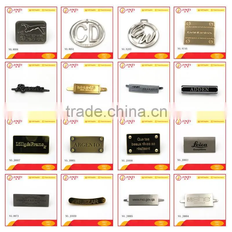 Shiny gold color engraved letters zipper puller