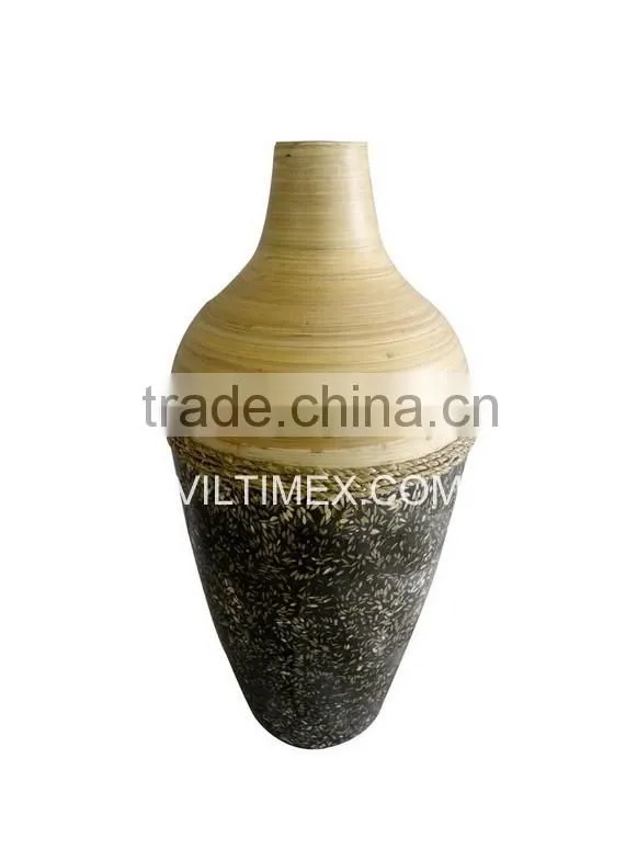 Natural bamboo vase for home decor