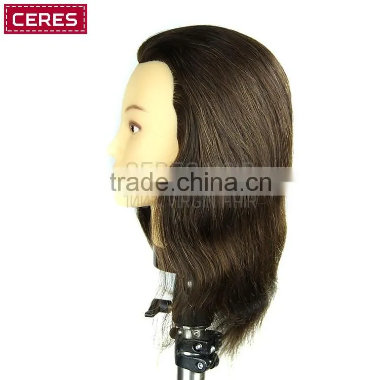 professional makeup 18-24 inch cheap 100% human hair mannequin head training head