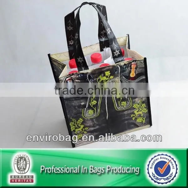Lead Free NON WOVEN 6 PACK Wine Bottle Bag