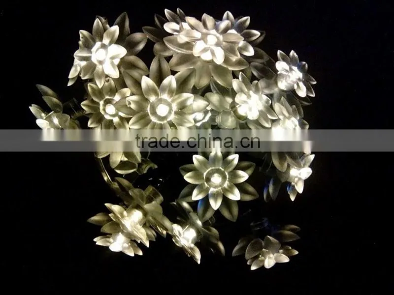 LED Solar String Lights With Lotus led christmas decoration light