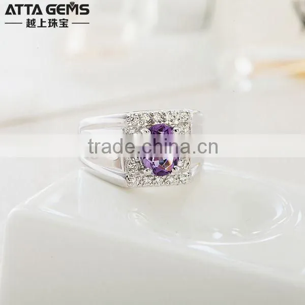 Charming style designs large oval gemstone ring
