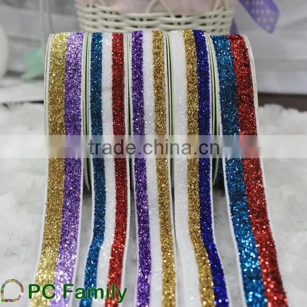 5/8" stretch velvet glitter ribbon