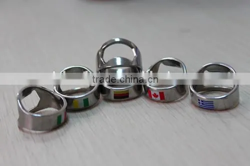 Cool print flag metal ring opener