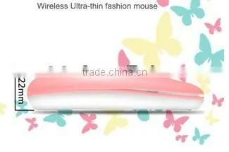 Pink super slim 2.4G wireless Optical Mouse
