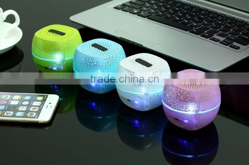 New product crack wireless mini bluetooth speaker with led light