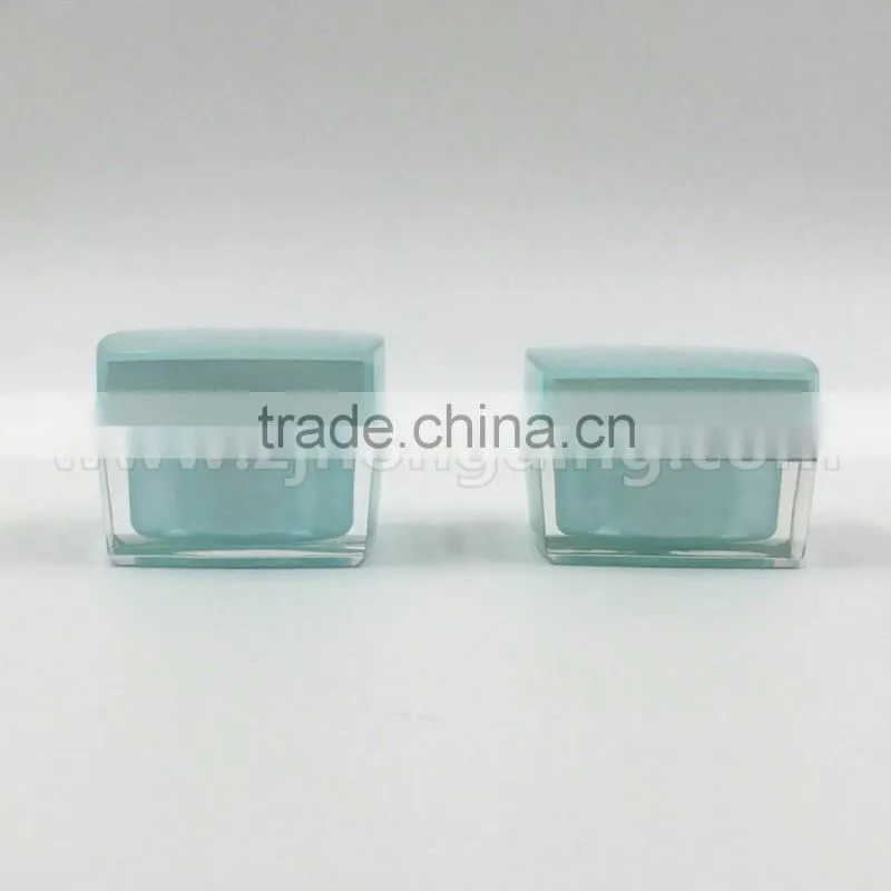 square cosmetic acrylic jar 15g,square acrylic jar, shiny cosmsetics jars