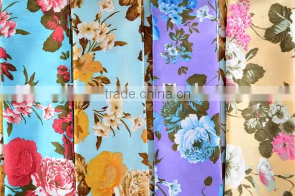 Mulinsen Textile Woven Flower Polyester Printed Satin Fabric Factory In China