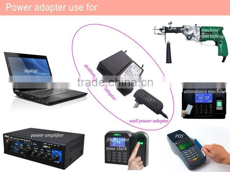 CCTV Camera 12V 2A Power Adapter with UL FCC CE ROHS
