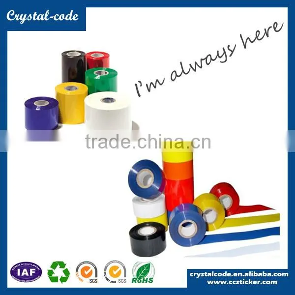 Barcode printed wax resin heat transfer ribbon