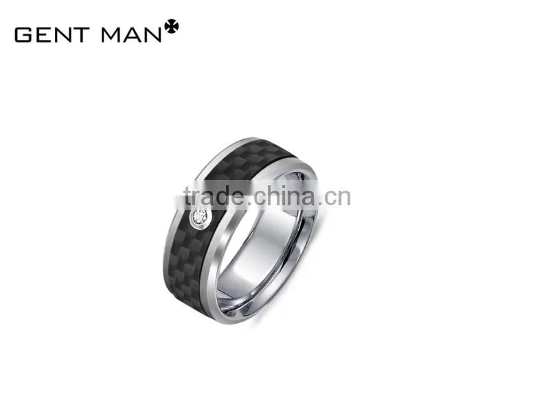 2016 Hot selling 8mm rings wedding rings band carbon fiber titanium ring engagement ring