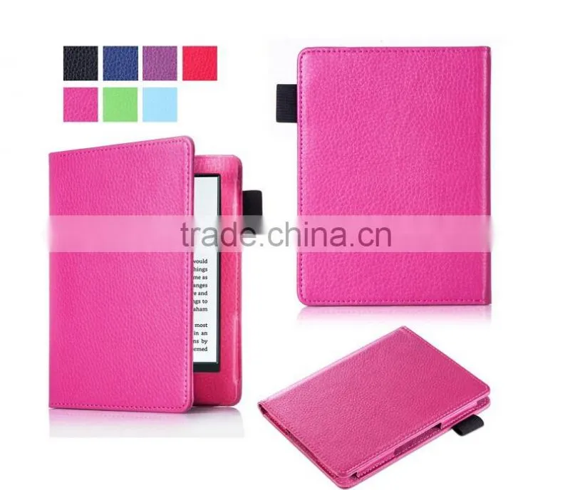 Litchi Pattern PU Leather Case for 2016 New Kindle 6" e-Reader, 6inch Leather Case for e-Reader New Kindle 2016