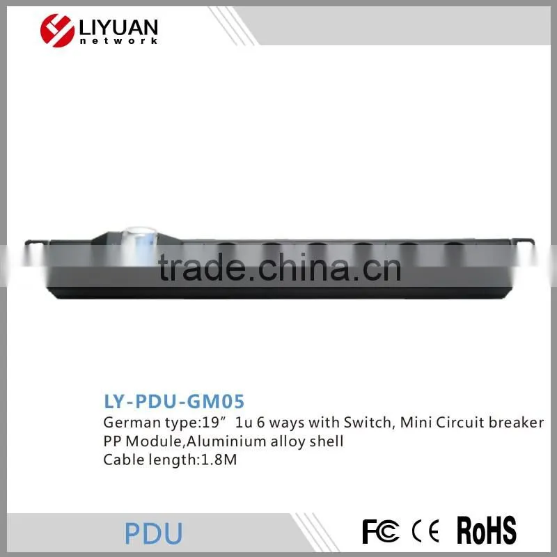 LY-PDU-GM05 Newly Design PDU with switch,Mini Circuit breaker