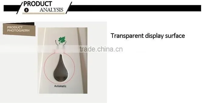 Plastic battery sensor bathroom wall mount acrylic soap dispenser