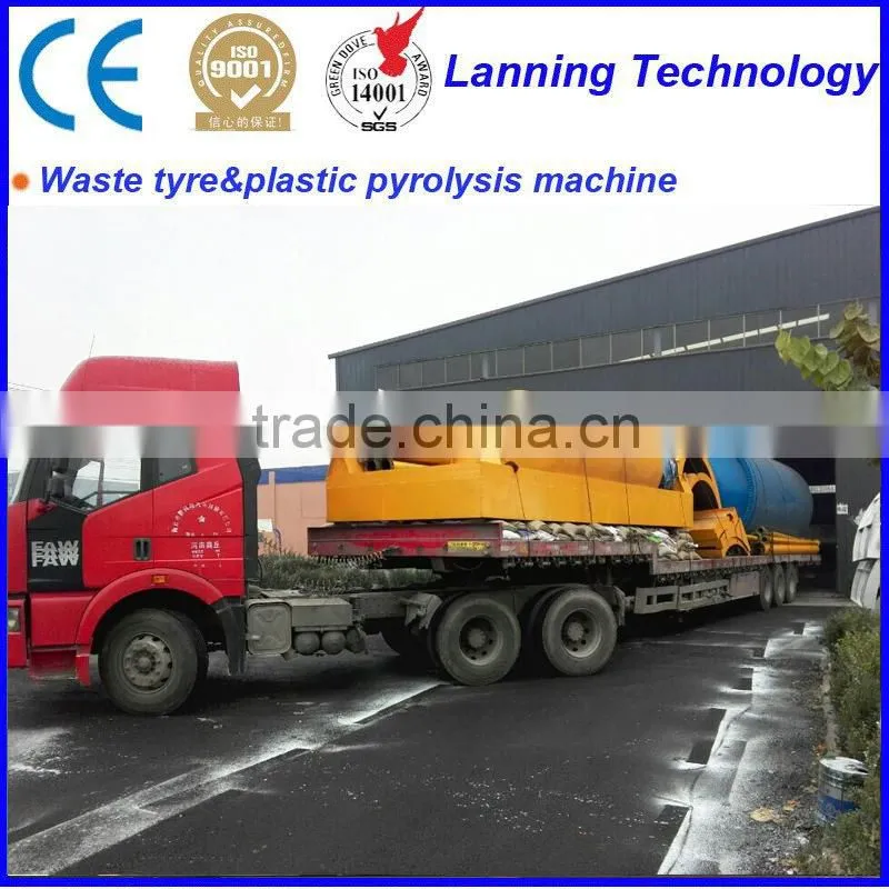 New design Latest generation Q345R 16mm waste tyre refining recycling oil machinery